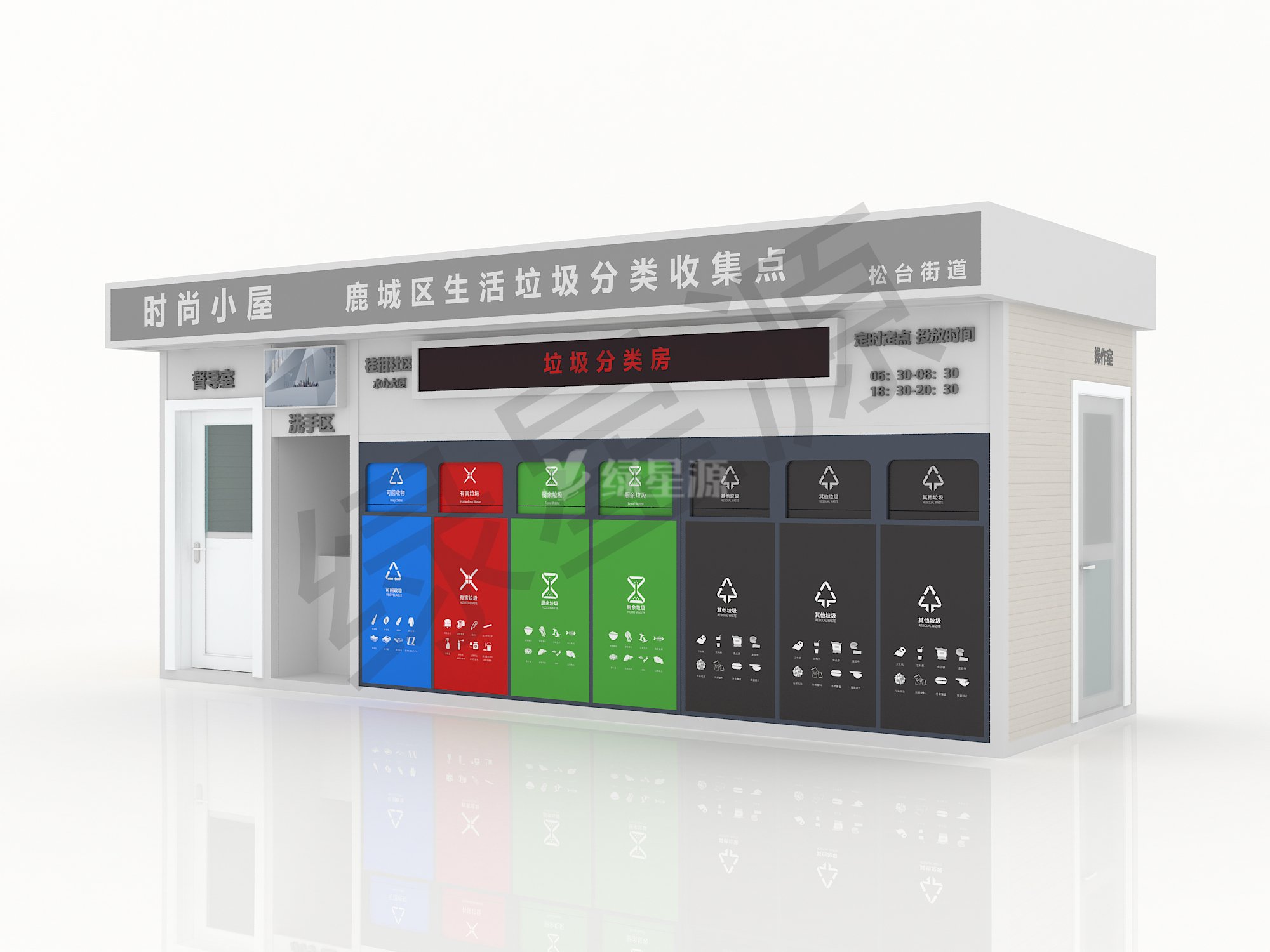 小區智（zhì）能垃圾箱量身定製,綠星源廠家提供優質服務配（pèi）圖一